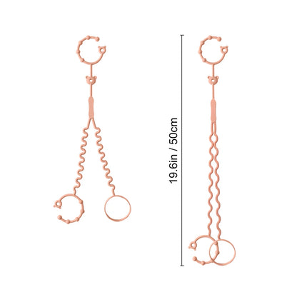 Baby Pacifier Clip Chain Silicone Teether with 2 Adjustable Clips