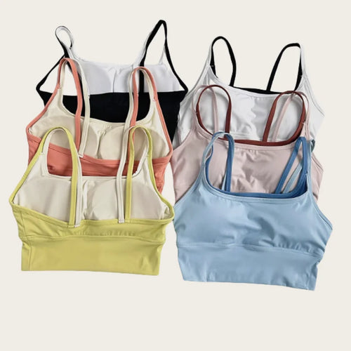 Women's Padded Sports Bra with Double Straps for Yoga & Gym