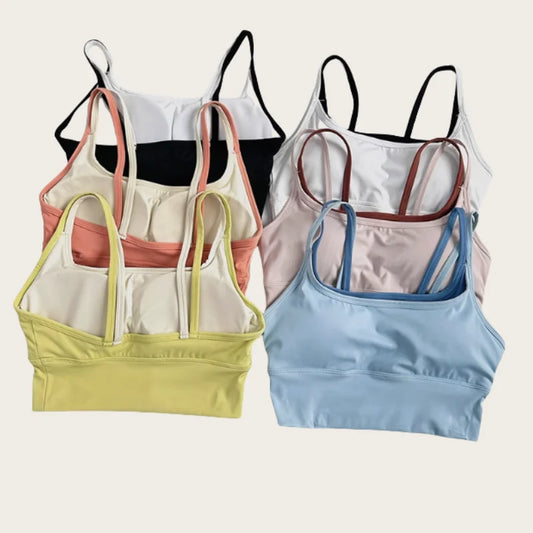 Women's Padded Sports Bra with Double Straps for Yoga & Gym