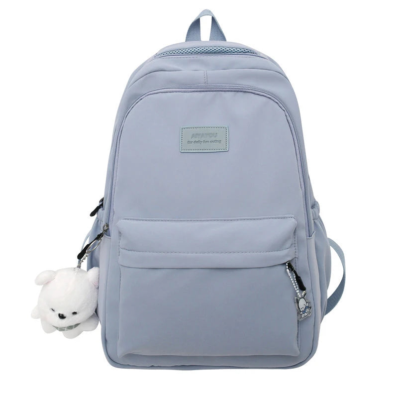 Cute Girls Waterproof School Backpack with Pendant – Laptop Bag