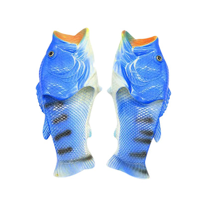 Fish Slippers Funny Novelty Sandals for Women Men & Family - Sizes 32-46
