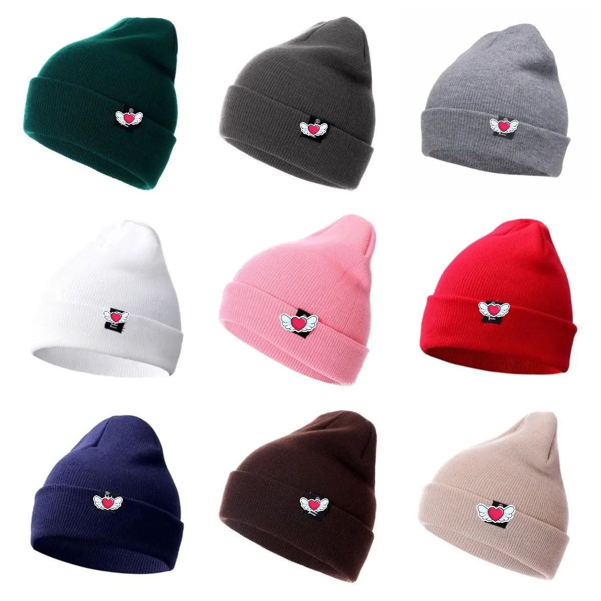 Embroidered Knit Beanie Hat for Men & Women – Winter Warm