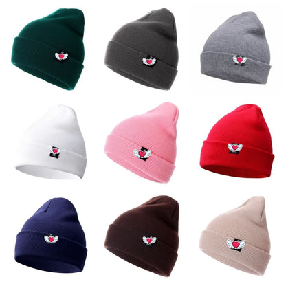 Embroidered Knit Beanie Hat for Men & Women – Winter Warm
