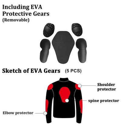 Breathable Motorcycle Jacket with Night Visibility & Armor – Unisex