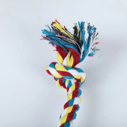 Cotton Rope Dog Chew Toy – Double Knot Tug & Bite