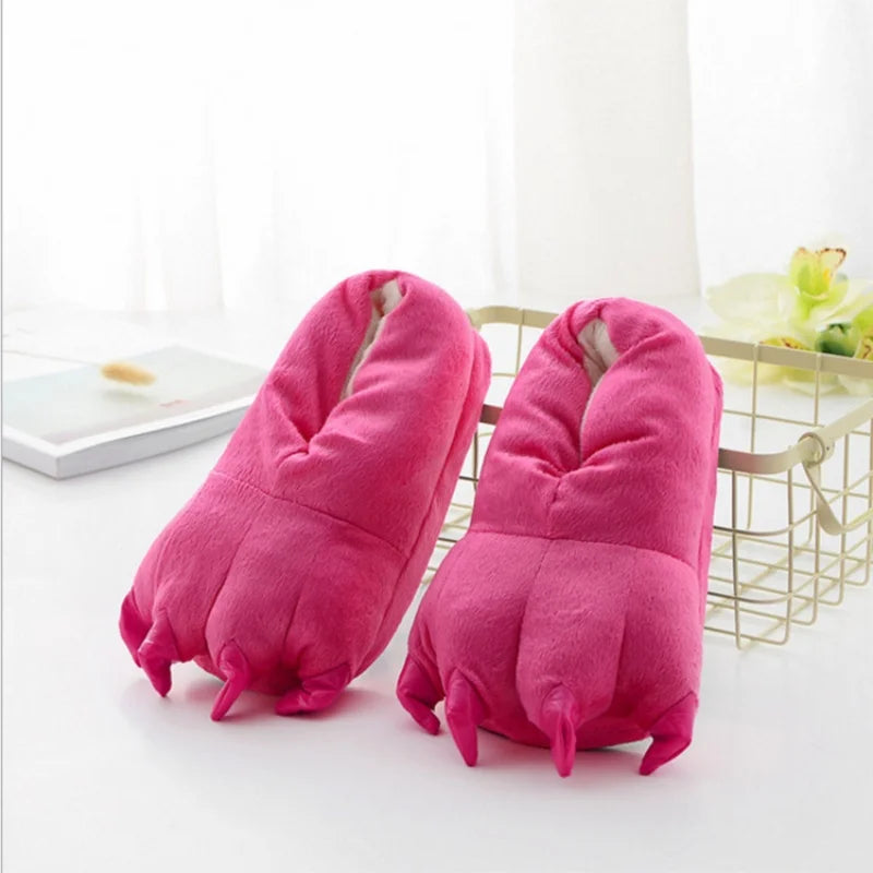 Animal Paw Slippers Funny Novelty Indoor Shoes for Women Men Kids
