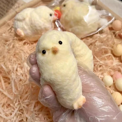 Fluffy Chick Squishy Toy – Soft Stress Relief Fidget