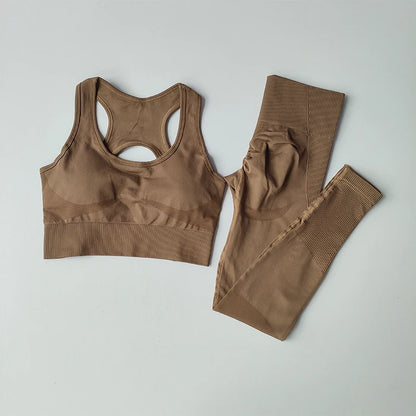 Women's 2-Piece Sports Bra & Leggings Yoga Fitness Set