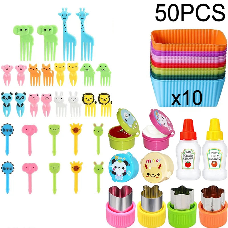 Kids Bento Food Picks Set – Cute Animal Forks & Lunch Accessories