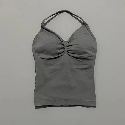 Women's Open Back Sports Bra Yoga Top | Breathable Stretchy