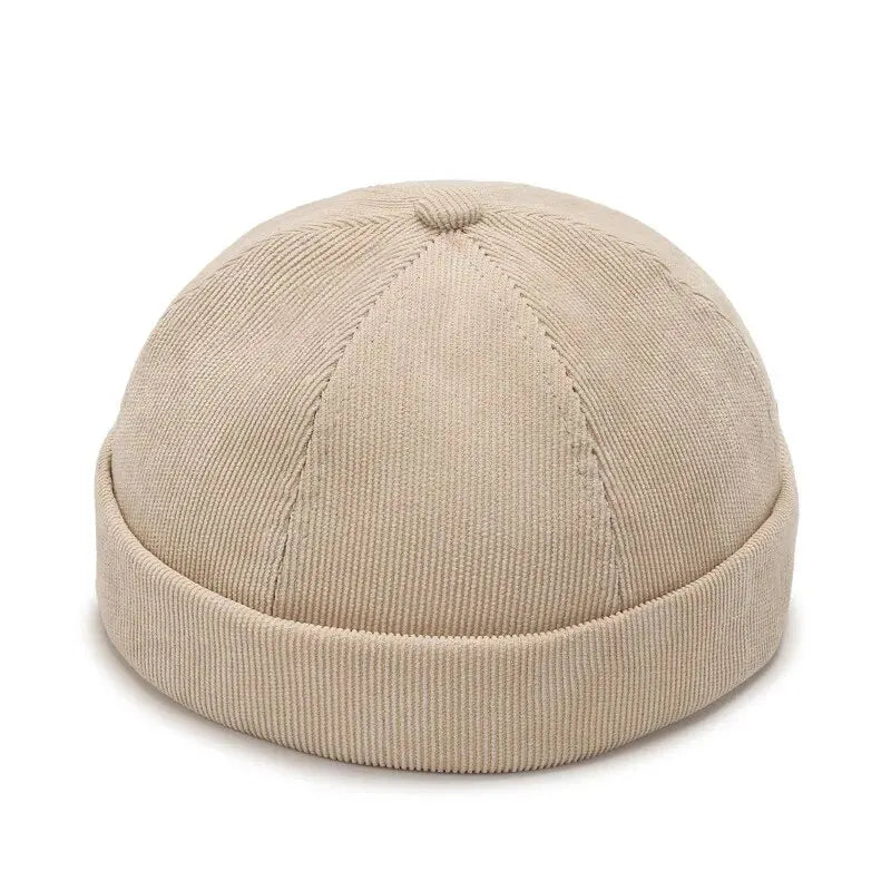 Docker Skull Cap Beanie – Brimless Rolled Cuff Hat for Men & Women