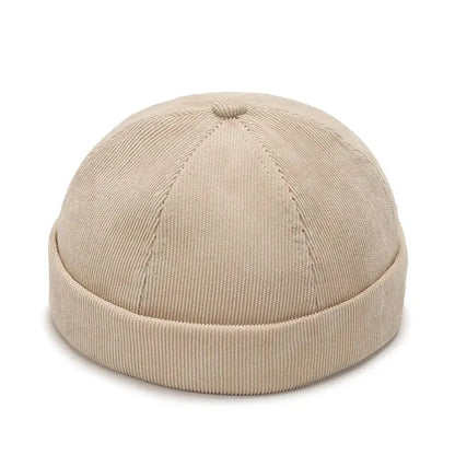Docker Skull Cap Beanie – Brimless Rolled Cuff Hat for Men & Women