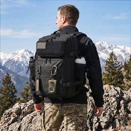 45L Tactical Fishing & Hiking Backpack with Dual Cup Holders
