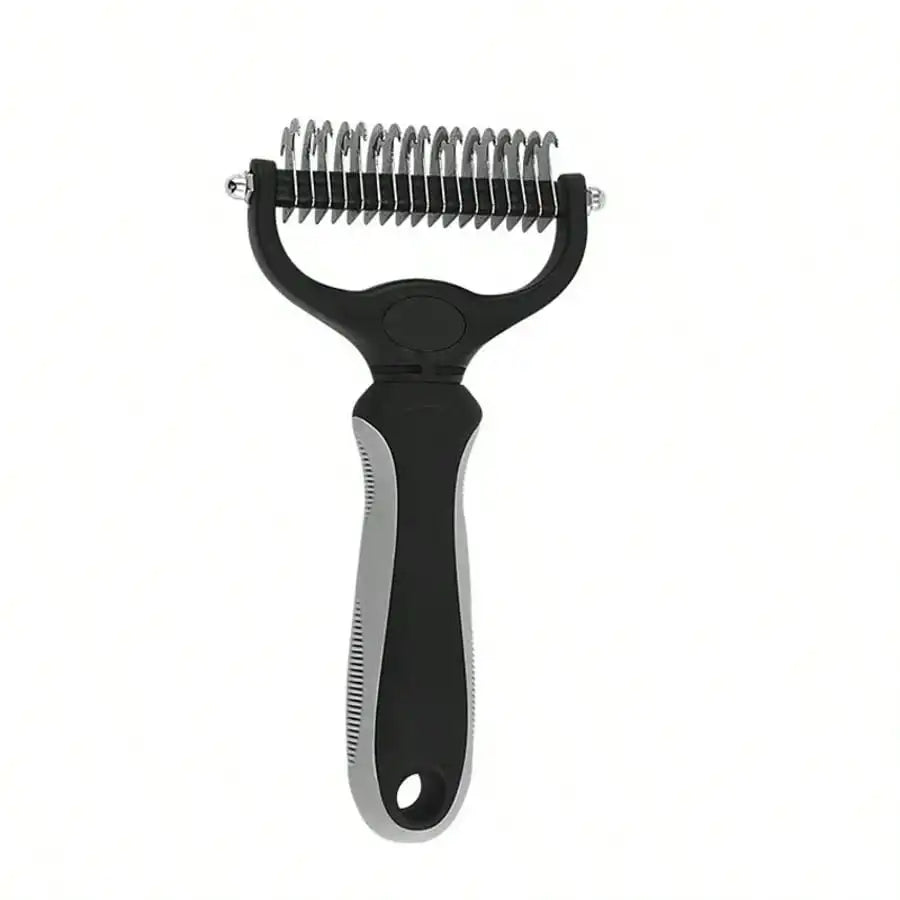 Double-Sided Pet Dematting Comb & Thinning Brush for Cats & Dogs
