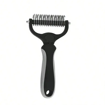 Double-Sided Pet Dematting Comb & Thinning Brush for Cats & Dogs