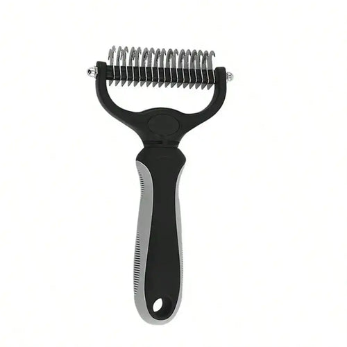 Double-Sided Pet Dematting Comb & Thinning Brush for Cats & Dogs