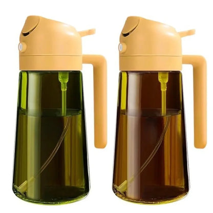 Oil Dispenser Bottle 470ml - Dark Glass Gravity Sensor Lid
