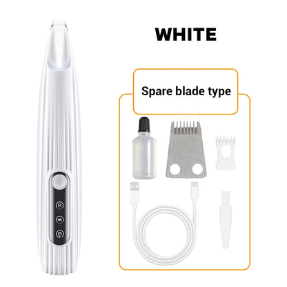Electric Pet Hair Trimmer with LED Light – Low Noise Dog & Cat Groomer