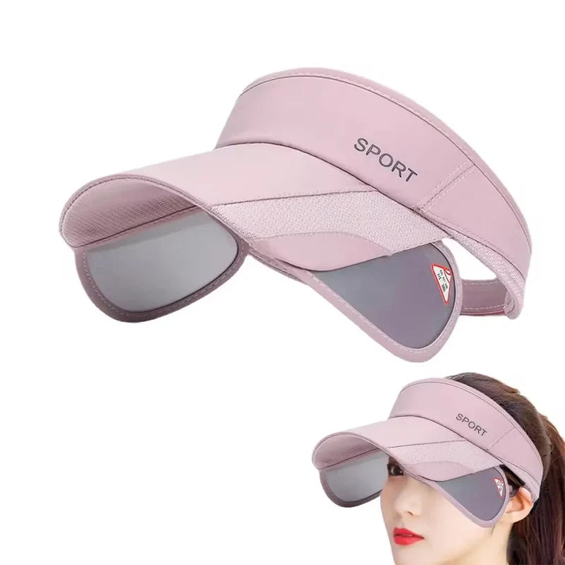 Sun Visor Cap with Retractable UV Shield – Sport Outdoor Hat