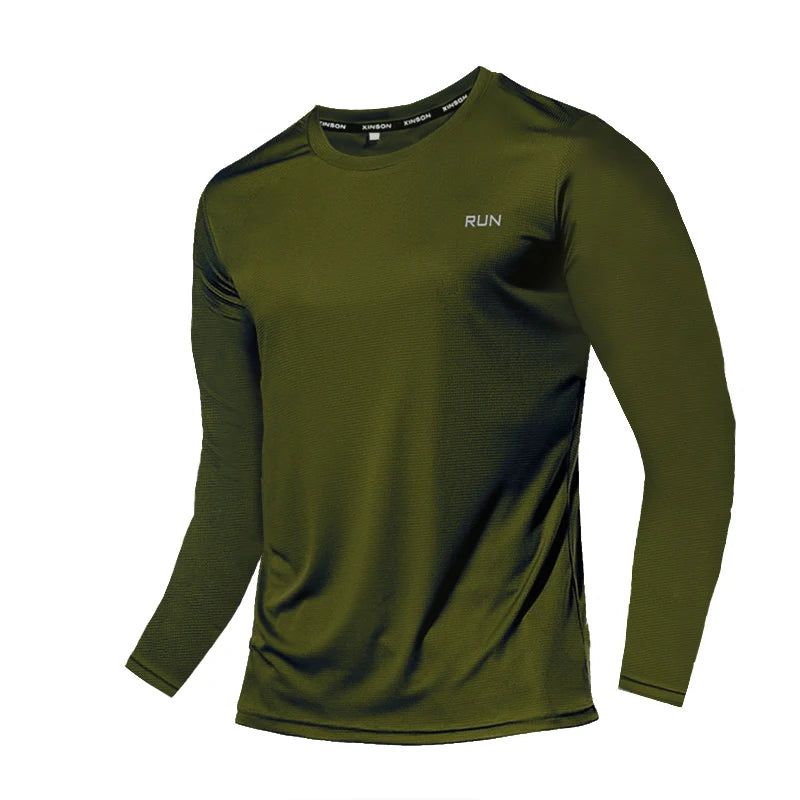 Quick-Dry Men's Gym Sport Shirt for Running & Bodybuilding