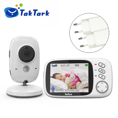 Wireless Video Baby Monitor – 3.2" Screen, Night Vision & Two-Way Audio