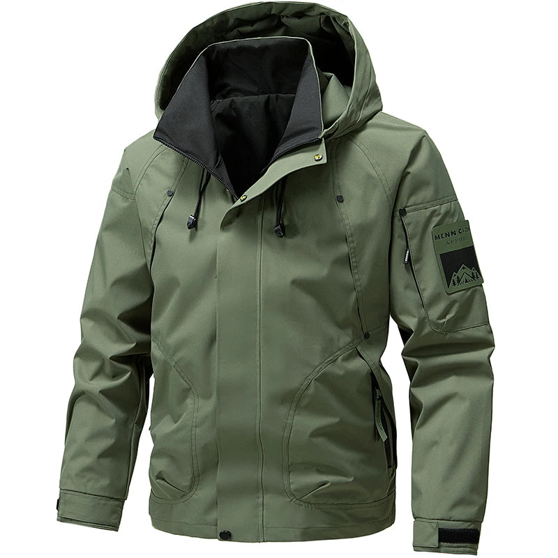 Waterproof Hooded Jacket for Men – Lightweight Outdoor Windbreaker