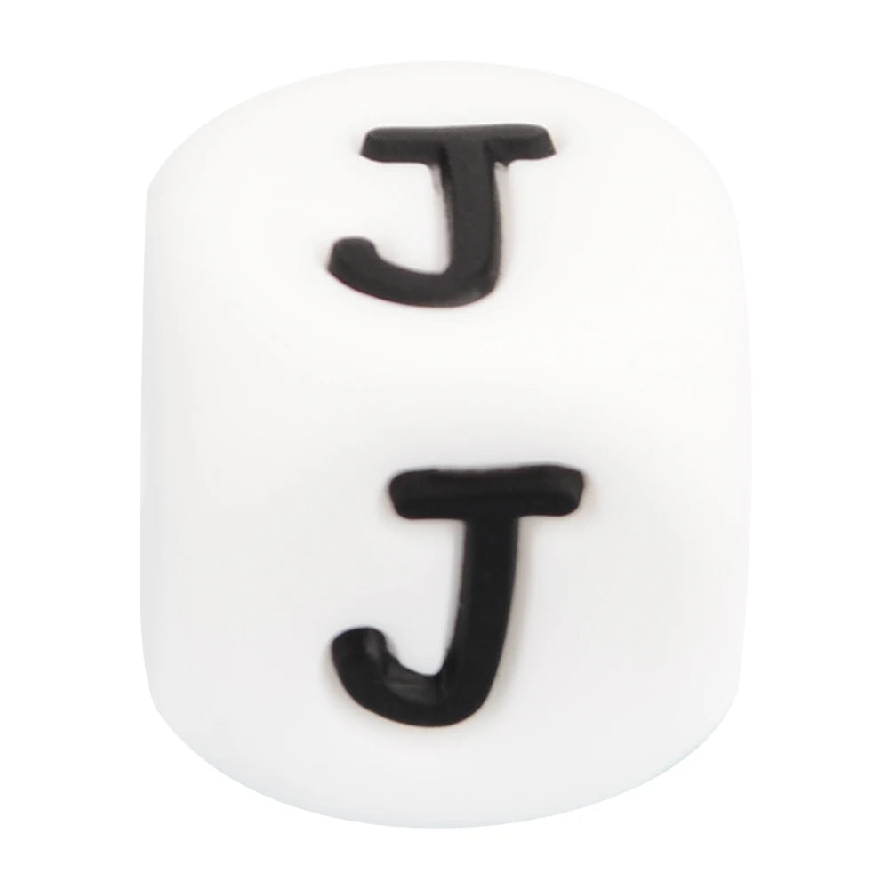 Silicone Alphabet Letter Beads 12mm – 40pcs Food Grade Teething
