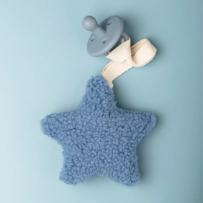 Baby Pacifier Clip – Sherpa Star & Moon Soother Holder