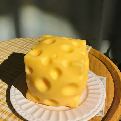 Squishy Cheese Block Squeeze Toy – Slow Rise Stress Relief Fidget