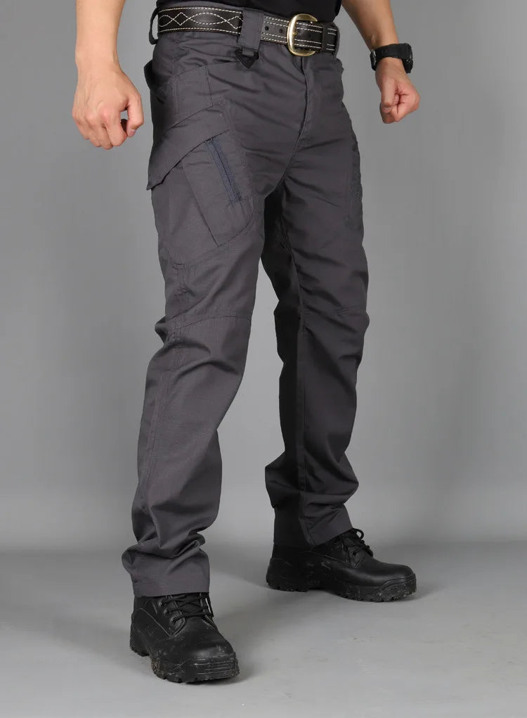 Men's Multi-Pocket Cargo Pants – Waterproof Tactical Trousers