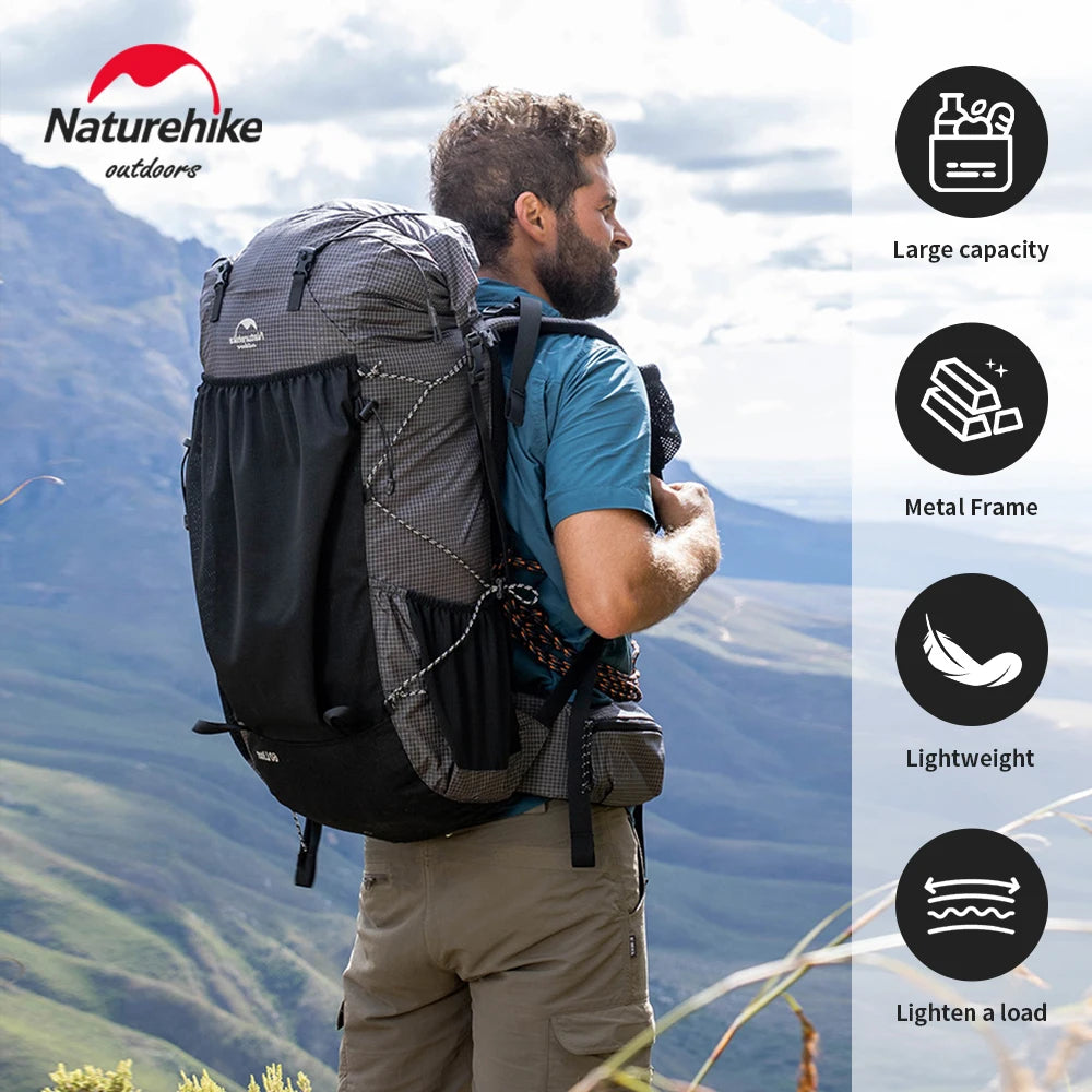 Naturehike 60L Camping Backpack – Waterproof Ultralight Hiking Bag