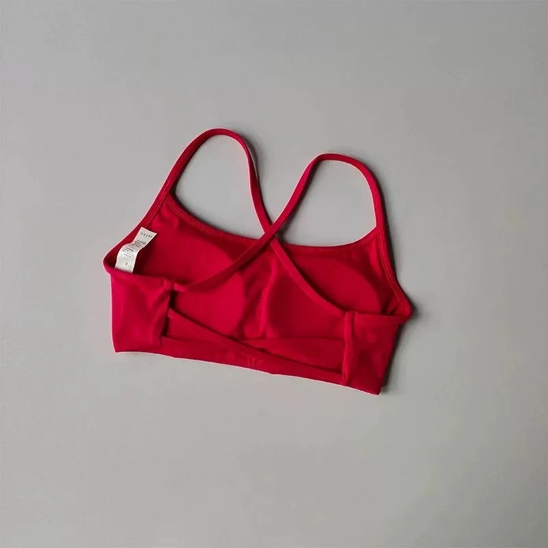 Women's Cross Back Sports Bra | Breathable Yoga & Gym Vest Top