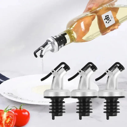 Leakproof Bottle Pourer Stopper with Flip Cap – Set of 1 to 4