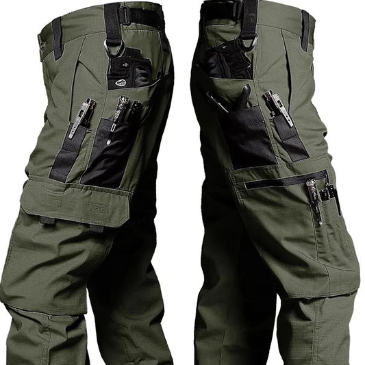 Men's Tactical Cargo Pants – Waterproof Multi-Pocket Combat Trousers