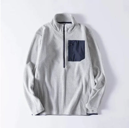 Fleece Half-Zip Sweatshirt – Thick Warm Unisex Pullover for Men & Women