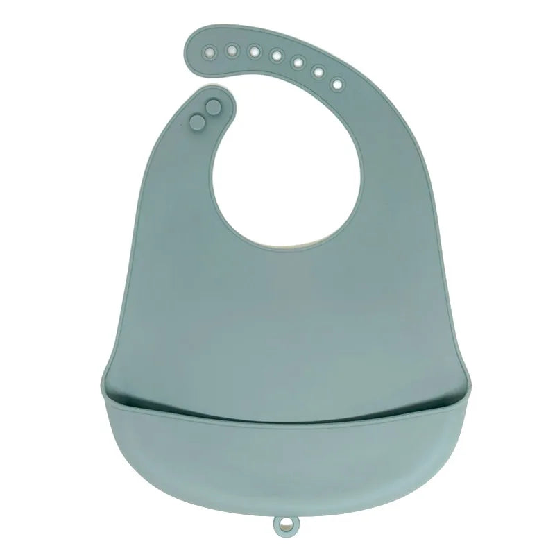 Silicone Baby Feeding Bib with Food Catcher Pocket