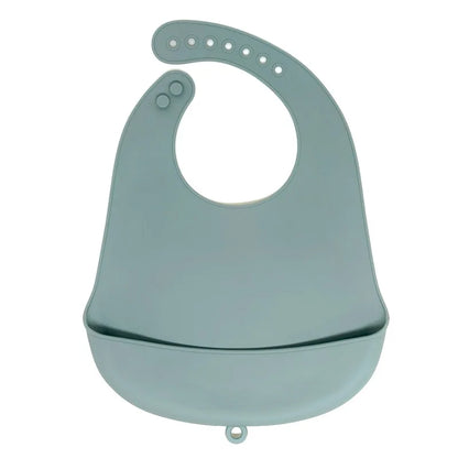 Silicone Baby Feeding Bib with Food Catcher Pocket