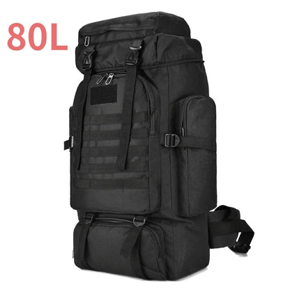 Large Tactical Mountaineering Backpack 80L/100L MOLLE Hiking Bag