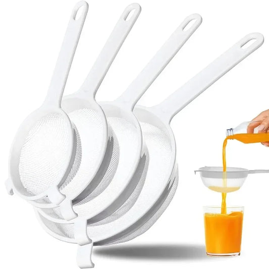Fine Mesh Kitchen Strainer with Handle – S/M/L/XL