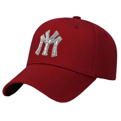 Rhinestone Baseball Cap for Women – Casual Adjustable Dad Hat