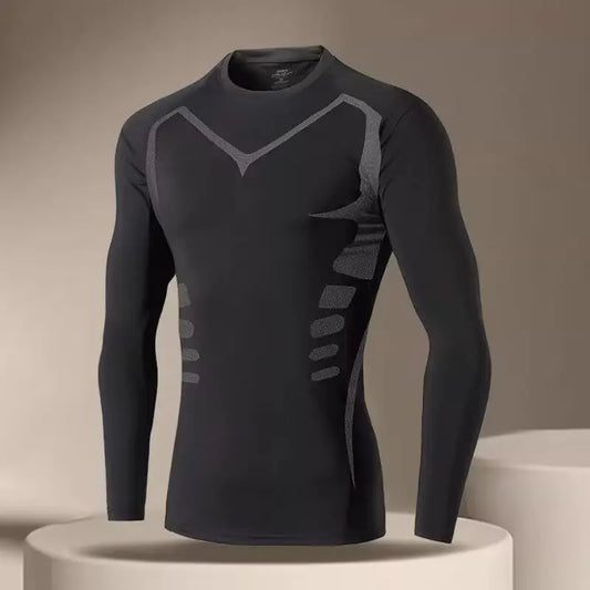 Men's Compression Long Sleeve Shirt – Quick-Dry Gym & Running Top