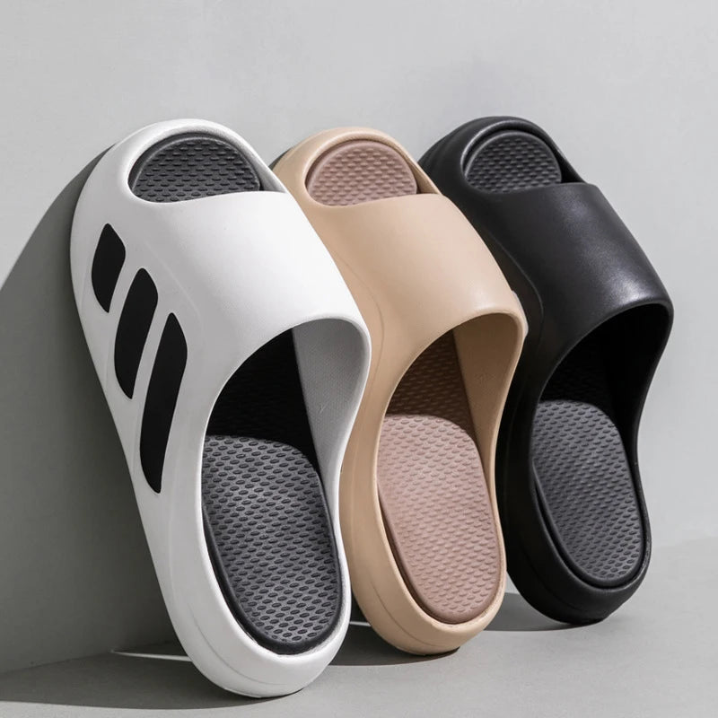 Men's Anti-Slip Thick Sole Slides – Indoor & Outdoor Slippers
