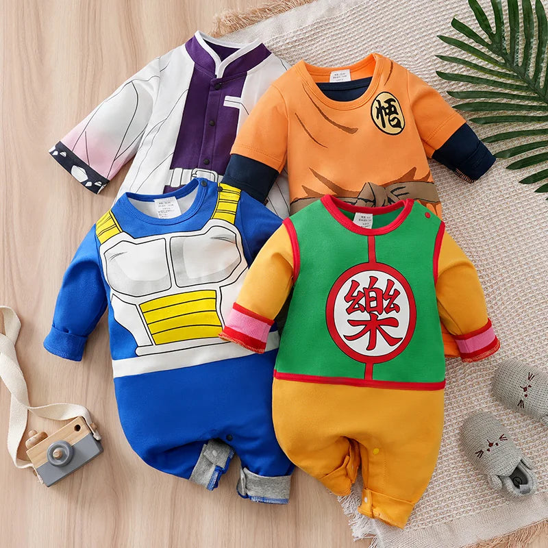 Baby Anime Costume Romper Long Sleeve Cotton Bodysuit