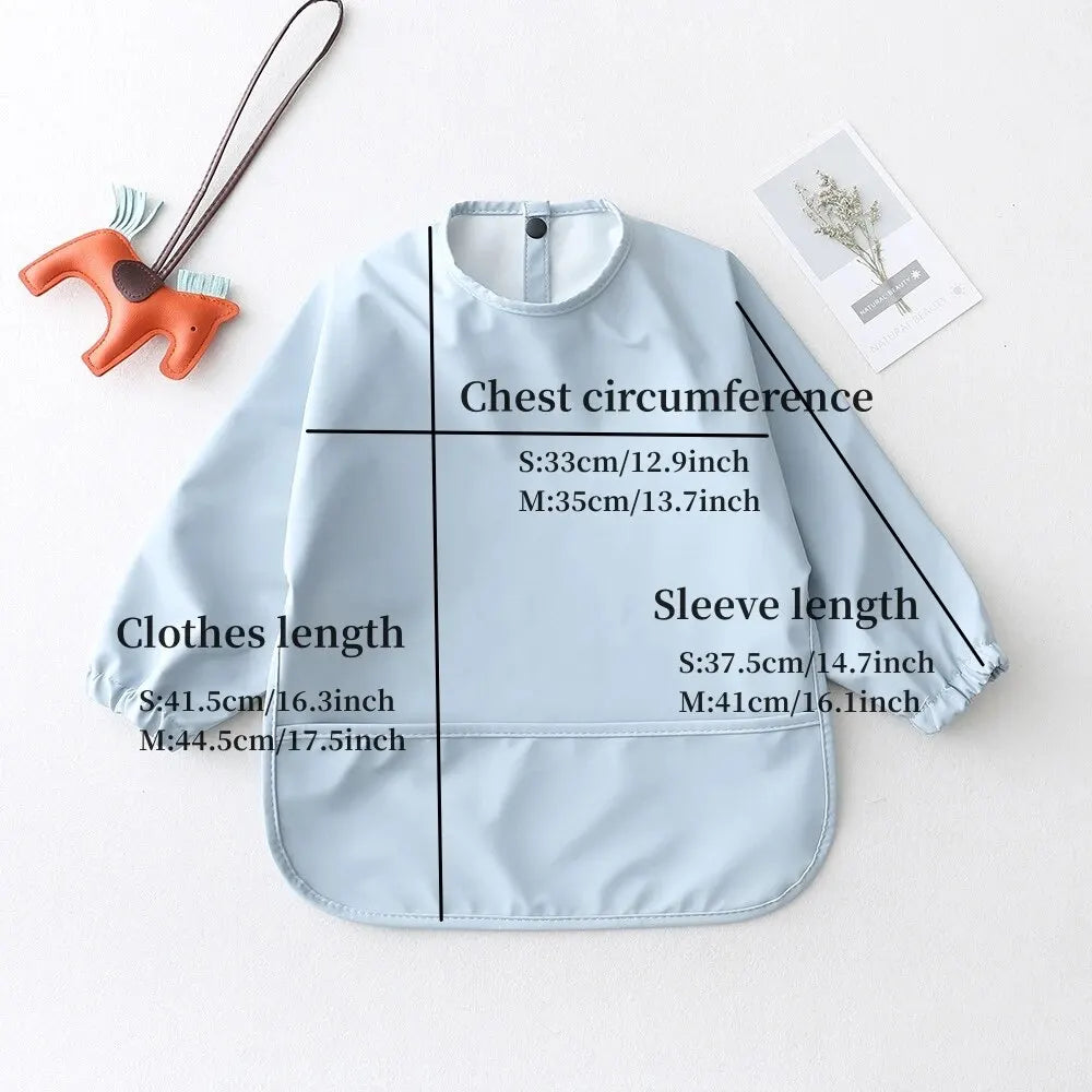 Long Sleeve Baby Feeding Bib – Waterproof Apron for Infants & Toddlers