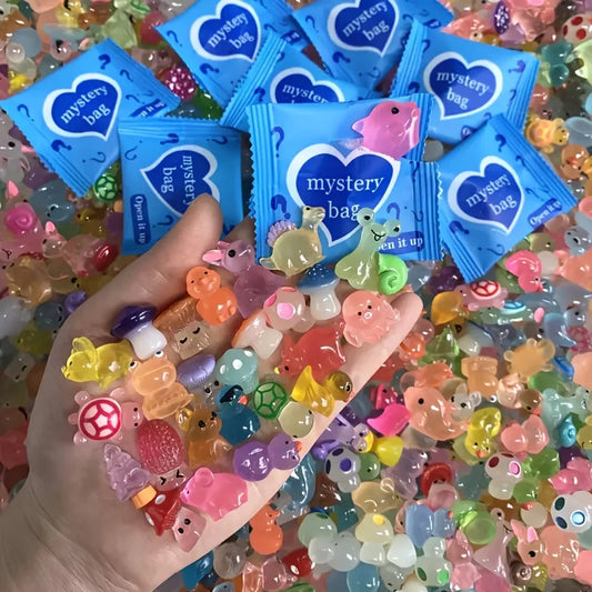 Glow in the Dark Mini Resin Figures – Fairy Garden Blind Bag Set