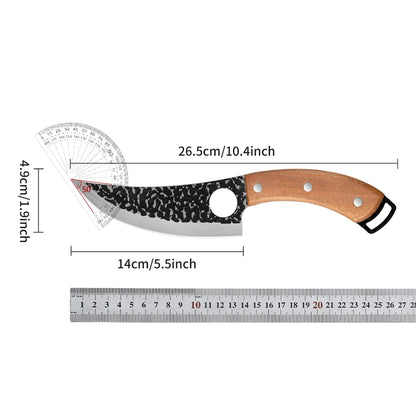 Handmade Forged Butcher Knife – Boning & Meat Cleaver with Wood Handle