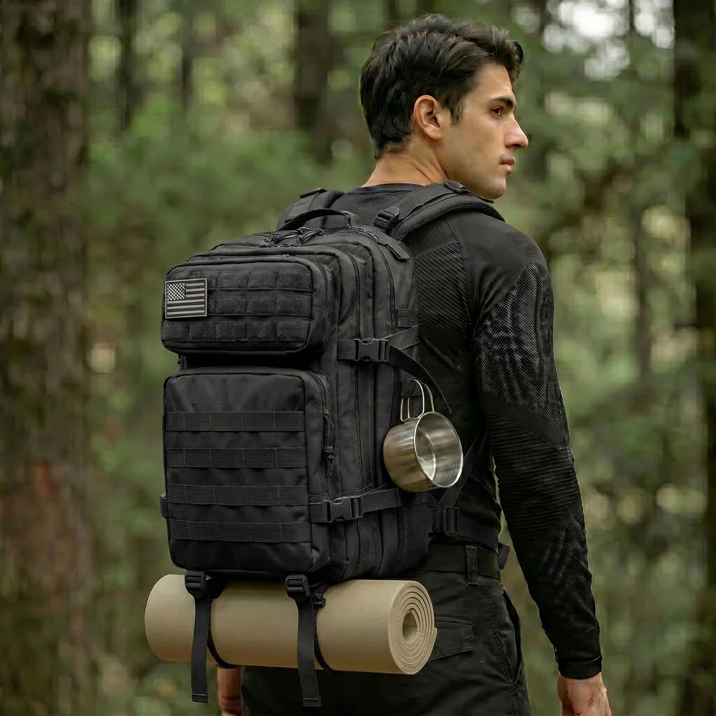 45L Tactical Backpack – MOLLE Large Capacity Camping & Travel Bag