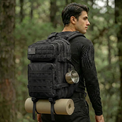 45L Tactical Backpack – MOLLE Large Capacity Camping & Travel Bag