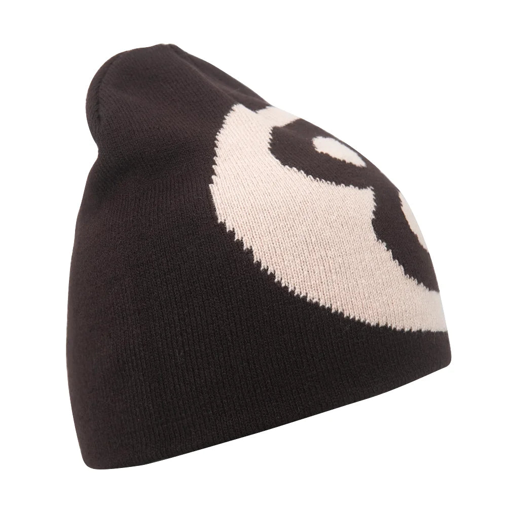 Y2K Letter Print Knit Beanie Hat – Unisex Winter Cap