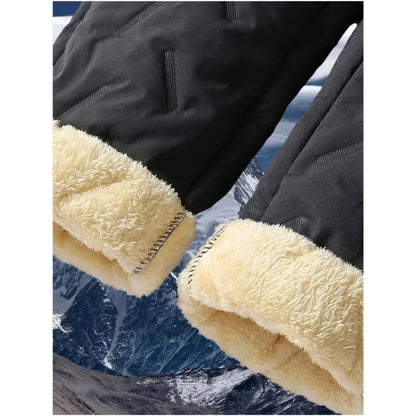 Men's Fleece-Lined Winter Hiking Pants Set (2 Pairs)